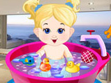 Baby Girl Bathing