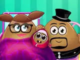 Pou Girl And The New Born Baby