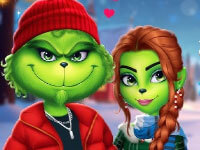 Juega en The Grinch Couple Holiday Dress Up