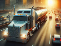 Oil Tanker Transport Truck